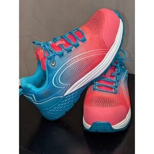 WOLVERINE Work Shoes Women's 8 M Pink Blue Bolt DuraShocks Composite Toe